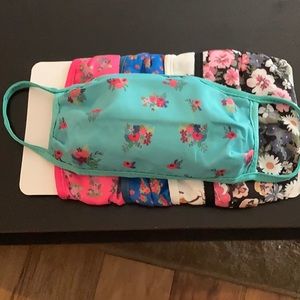 5 floral face masks!